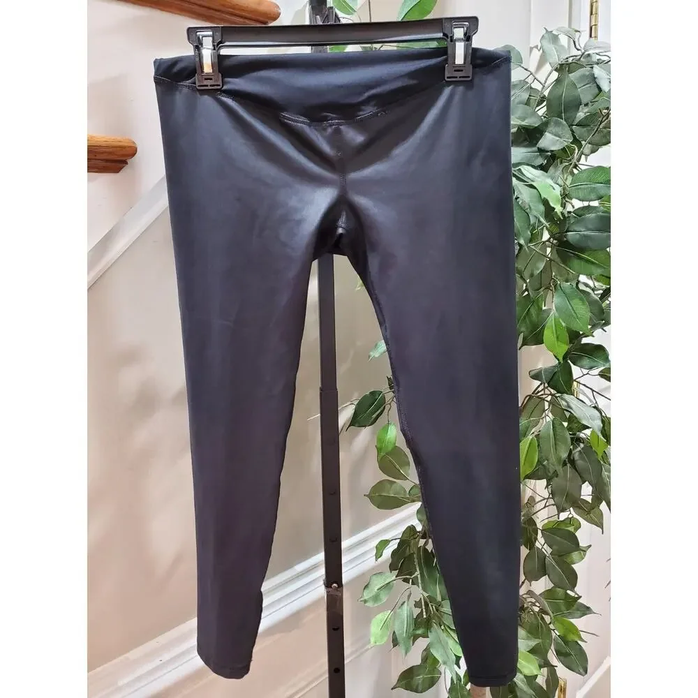 Ingrid & Isabel Black Polyester Mid Rise Skinny Fit Maternity Leggings Size M - Picture 8 of 10